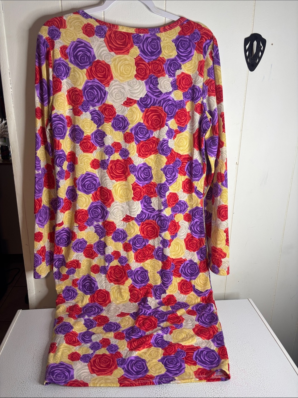 435 - Colorful Rose-Print Long Sleeve - Picture 2 of 3